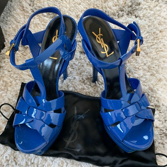 Yves Saint Laurent Shoes - Like New YSL Pumps Royal Blue Size 37